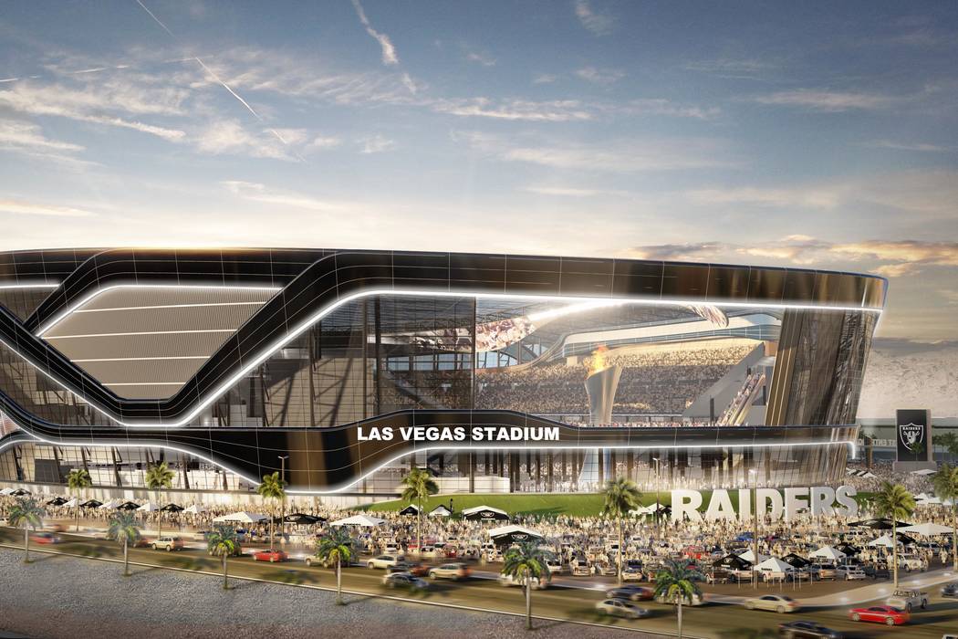 A rendering of the Las Vegas Raiders stadium project. (MANICA Architecture)