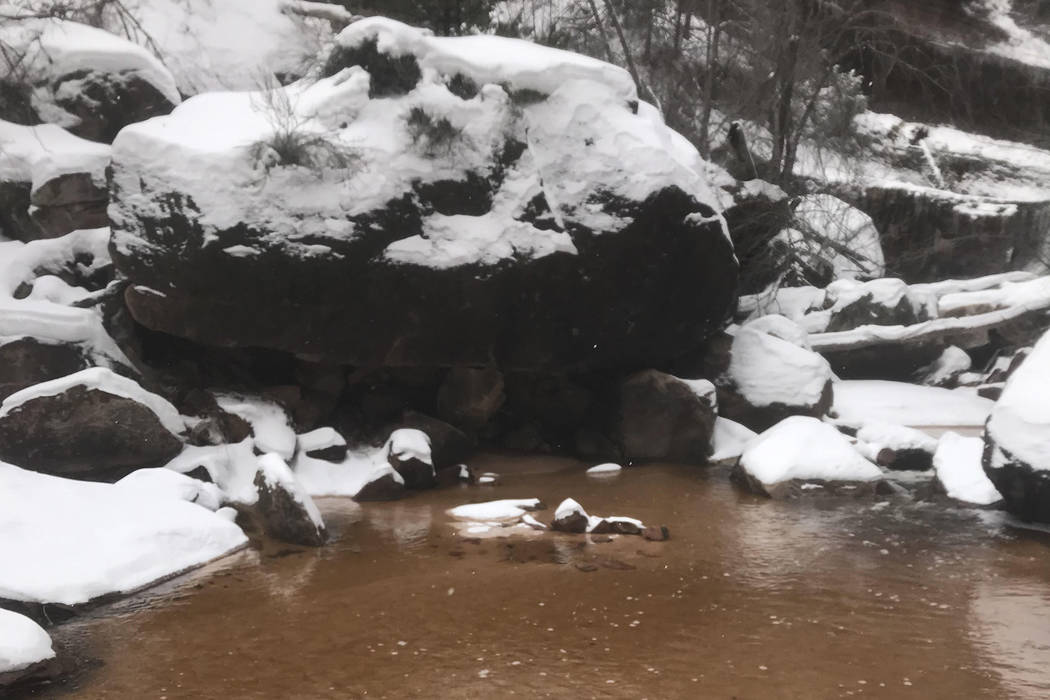 The National Park Service has shared photos form a quicksand rescue at Zion National Park on Saturday,