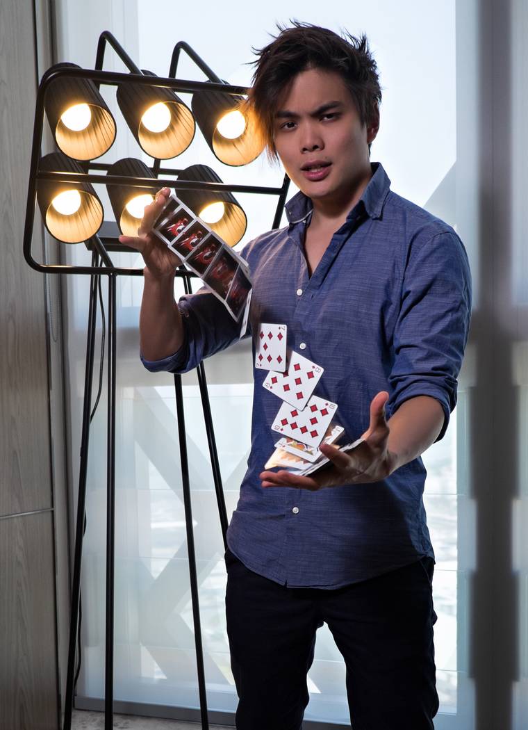 Master magician Shin Lim, champion of Season 13 of “America’s Got Talent,” headlines Terry Fator Theater at The Mirage this summer. (Louis Aslarona)