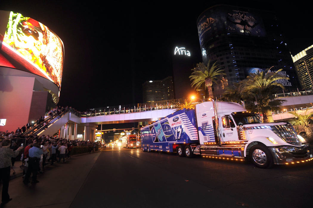 NASCAR Hauler Parade returns to Las Vegas Strip NASCAR Sports