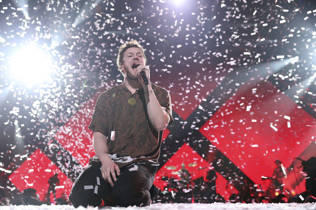 Imagine Dragons perform at the EA Sports Bowl at The Armory in Minneapolis on Feb. 1, 2018. (Omar Vega/Invision/AP, File)