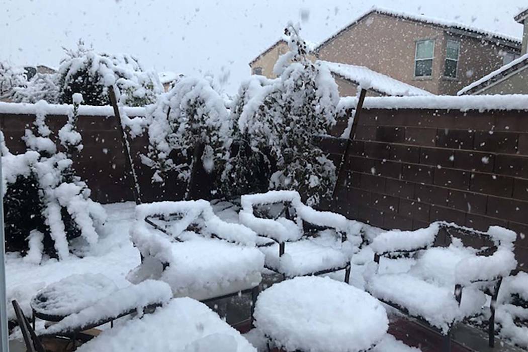 Snow falls on Las Vegas Las Vegas Snow 2019 LVRJ Las Vegas Review