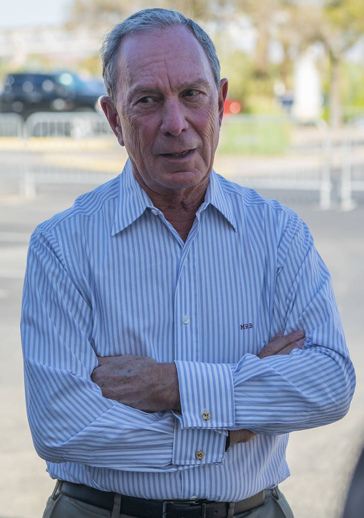 Former New York City mayor Michael Bloomberg. (Marcus Villagran/Las Vegas Review-Journal)