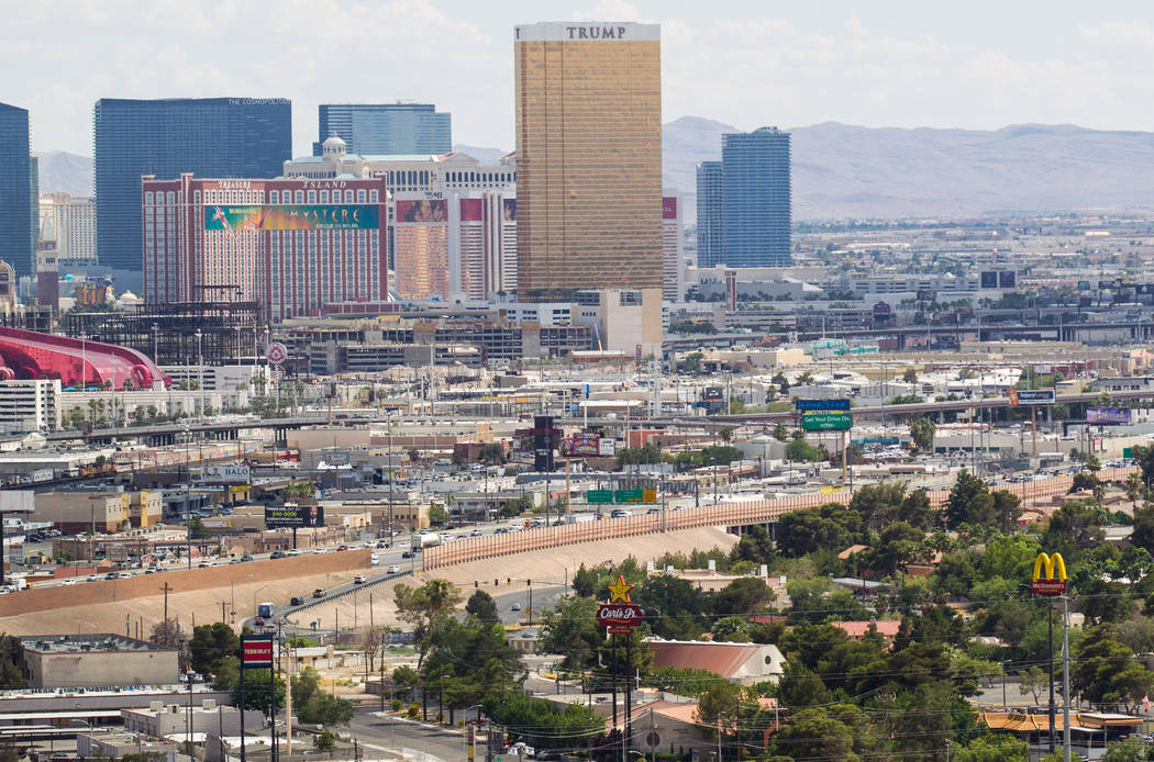 Interstate 15 near Charleston Boulevard is seen from the World Market Center in Las Vegas on Wednesday, June 10, 2015. A public meeting is slated for today about Project Neon, the freeway widening ...