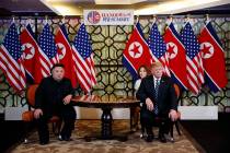 President Donald Trump meets North Korean leader Kim Jong Un, Thursday, Feb. 28, 2019, in Hanoi. (Evan Vucci/AP)