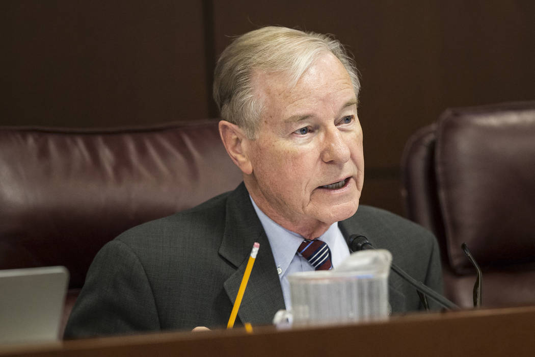 Sen. David Parks, D-Las Vegas, seen in February 2017 at the Legislative Building in Carson City. (Benjamin Hager/Las Vegas Review-Journal)