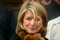 FILE - In this March 5, 2004 file photo, Martha Stewart leaves Manhattan Federal Court after guilty verdicts in her federal stock fraud trial in New York. President Donald Trump says he's consider ...