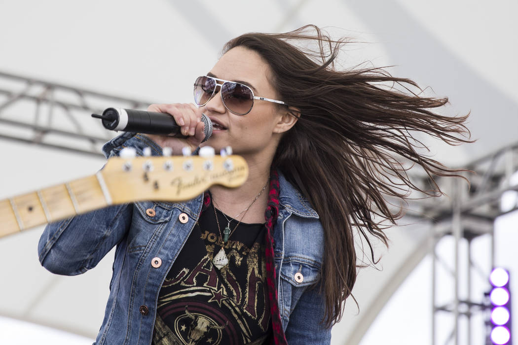 Country music singer Ddendyl Hoyt performs on Saturday, March 2, 2019, at Las Vegas Motor Speedway, in Las Vegas. (Benjamin Hager Review-Journal) @BenjaminHphoto