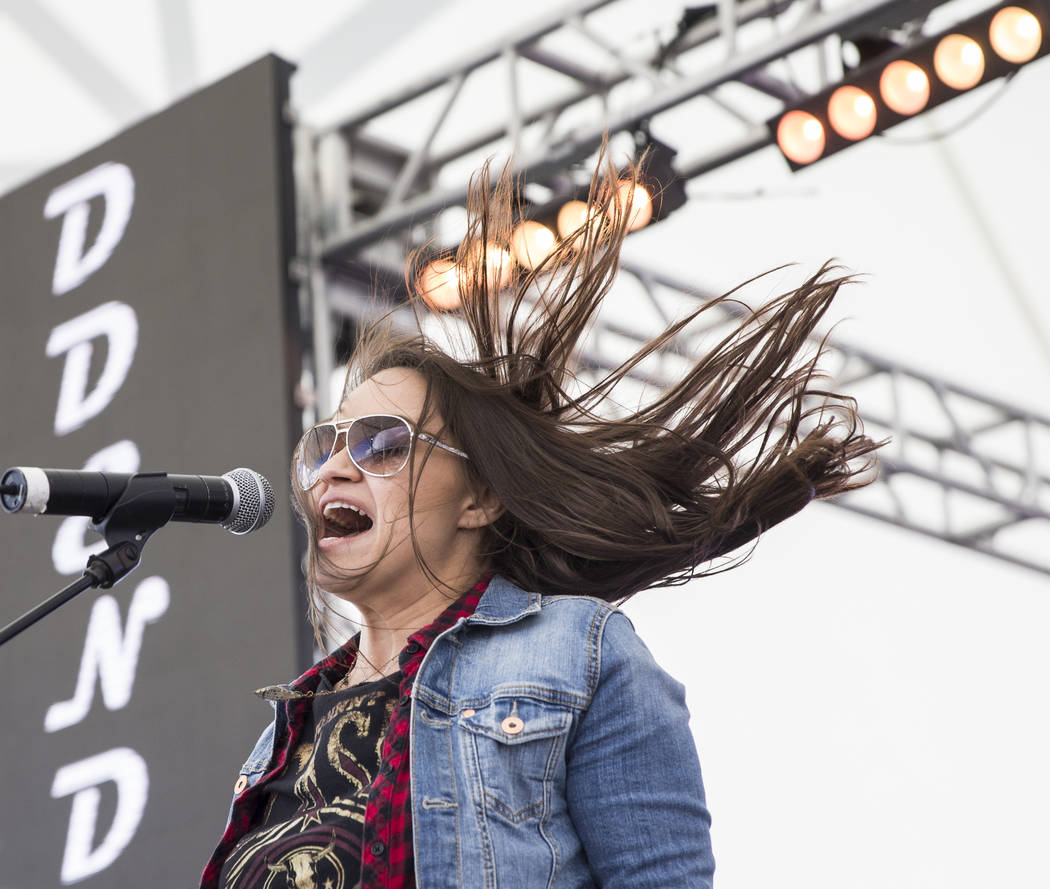 Country music singer Ddendyl Hoyt performs on Saturday, March 2, 2019, at Las Vegas Motor Speedway, in Las Vegas. (Benjamin Hager Review-Journal) @BenjaminHphoto