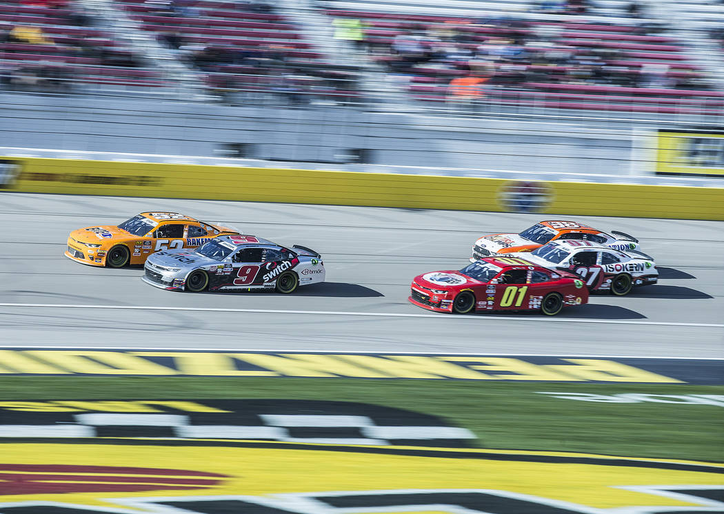 Drives race in the NASCAR Xfinity Series Boyd Gaming 300 on Saturday, March 2, 2019, at Las Vegas Motor Speedway, in Las Vegas. (Benjamin Hager Review-Journal) @BenjaminHphoto