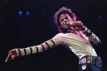 In this Feb. 24, 1988 file photo, Michael Jackson performs during his 13-city U.S. tour in Kansas City, Mo. (Cliff Schiappa/AP file)