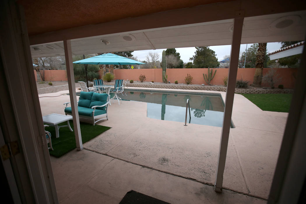 The former home of Las Vegas mobster Tony "The Ant" Spilotro at 4675 Balfour Drive in Las Vegas is for sale Monday, Jan. 14, 2019. The four-bedroom, two-bathroom home near East Tropicana ...