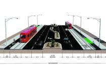 The proposed light-rail line would share curbside lanes with vehicles traveling on Maryland Parkway. The trains might not require the use of overhead electrical lines to operate. Instead, the line ...