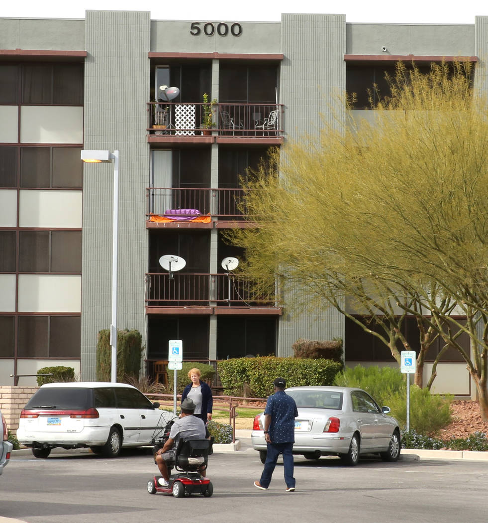 James Down Towers, a high-rise public housing development for seniors, is seen on Friday, March 1, 2019, in Las Vegas. Bizuayehu Tesfaye Las Vegas Review-Journal @bizutesfaye