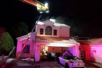 The Clark County Fire Department responded to a house fire that resulted in $50,000 in damage in the south valley Friday night. (Clark County Fire Department)