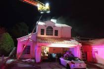 The Clark County Fire Department responded to a house fire that resulted in $50,000 in damage in the south valley Friday night. (Clark County Fire Department)