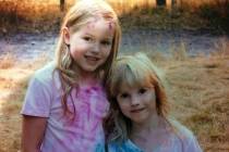 This undated photo provided by the Humboldt County Sheriff's Office shows Leia Carrico, 8, left, and her sister Caroline Carrico, 5. Last seen Friday, March 1, 2019, outside their home in Benbow, ...
