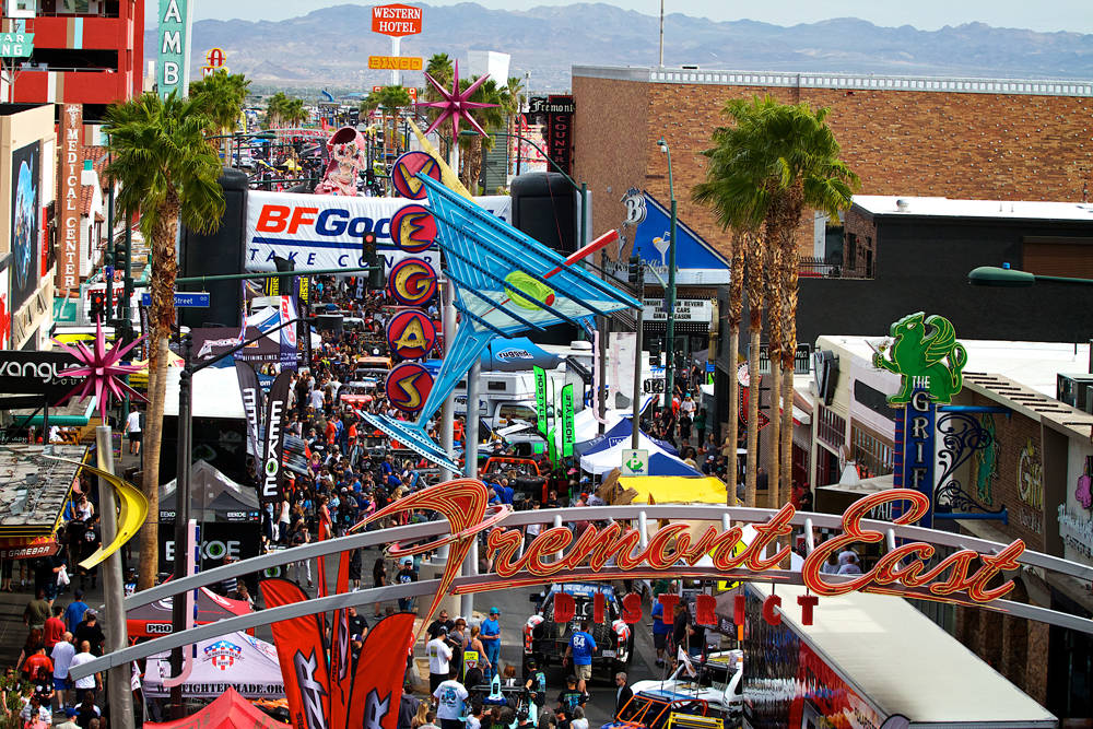 Fans attend the 2016 Mint 400 Tech & Contingency event in downtown Las Vegas. (Mint 400)