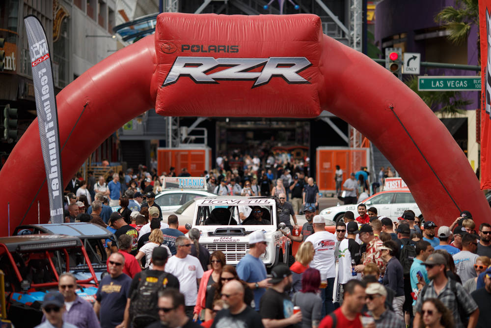 Fans attend the 2016 Mint 400 Tech & Contingency event in downtown Las Vegas. (Mint 400)