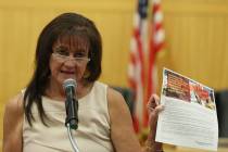 Dr. Tammy Malich, assistant superintendent, Clark County School District, speaks during a panel discussion on Thursday, Sept. 27, 2018, in Las Vegas. Malich is among 33 candidates who have applied ...