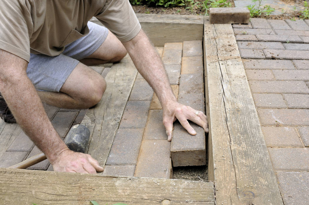 Creating patio with pavers involves digging, lifting Las Vegas Review