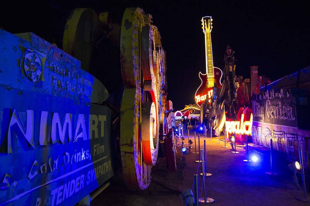 Hard Rock Cafe Guitar Gets Star Treatment At Neon Boneyard Las Vegas Review Journal