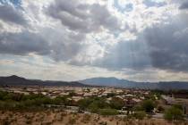 It will be partly cloudy and warm in the Las Vegas Valley on Tuesday with rain starting later tonight. (Patrick Connolly/Las Vegas Review-Journal) @PConnPie