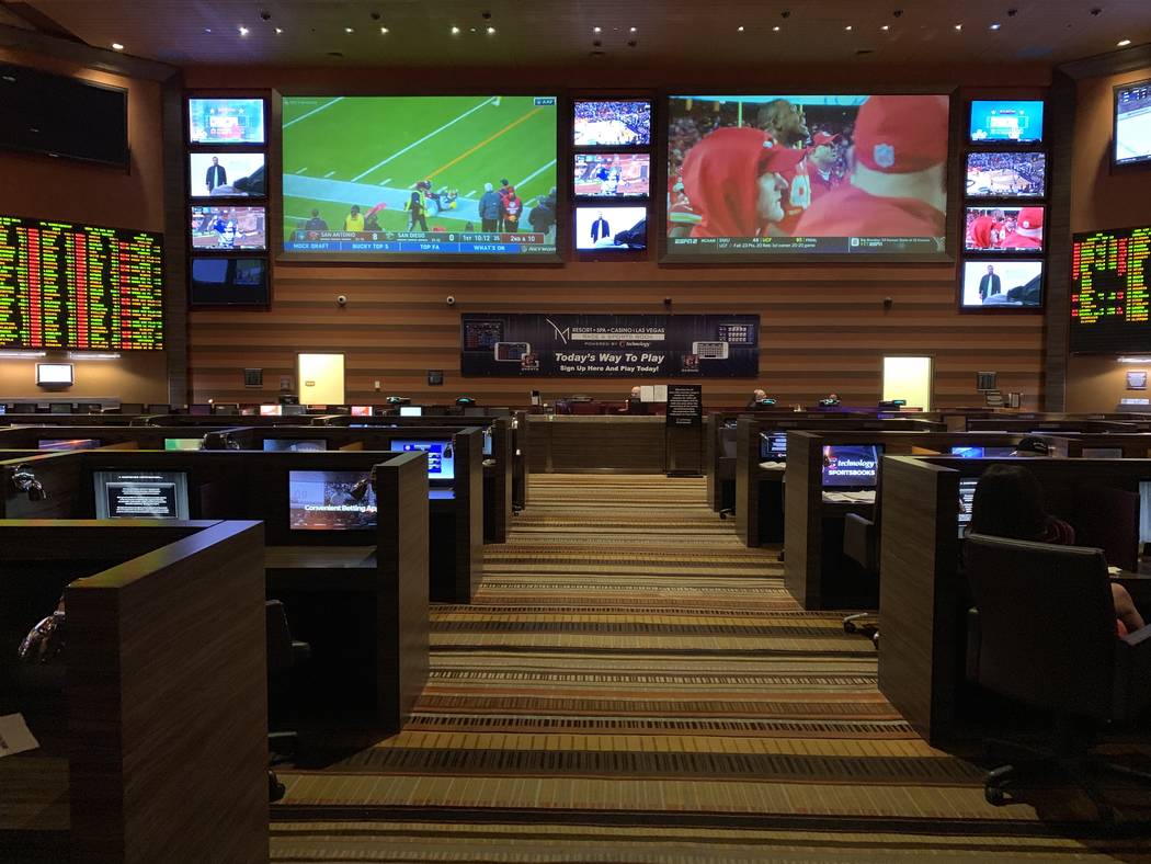 The M Resort sportsbook on Sunday, Feb. 24, 2019. (Todd Prince/Las Vegas Review-Journal)