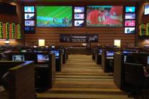 The M Resort sportsbook on Sunday, Feb. 24, 2019. (Todd Prince/Las Vegas Review-Journal)
