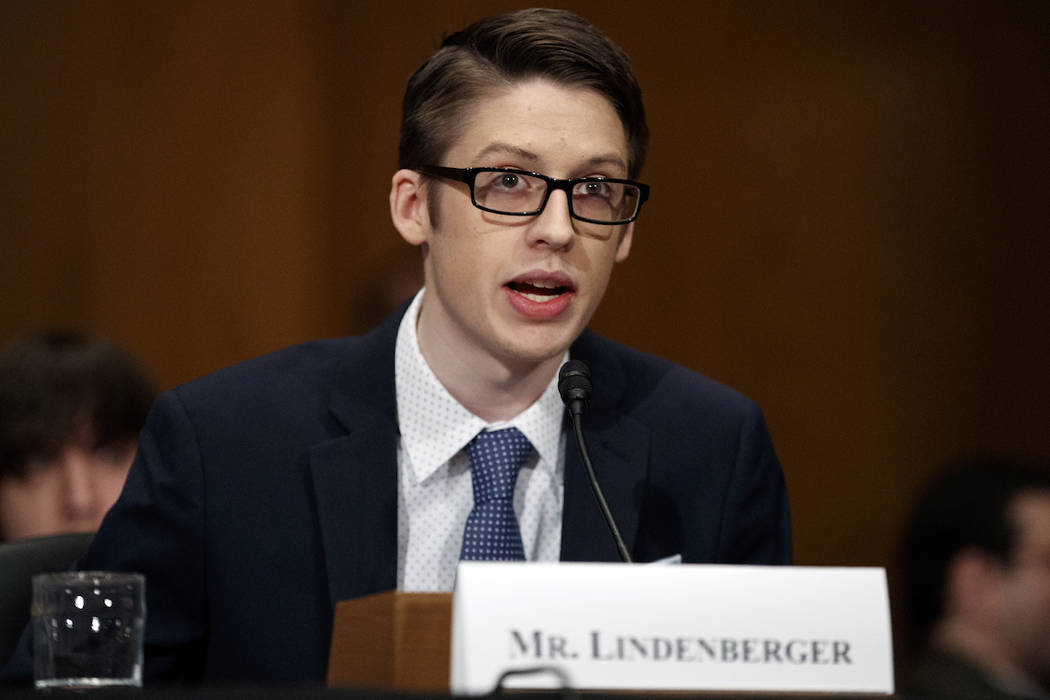 Ethan Lindenberger testifies during a Senate Committee on Health, Education, Labor, and Pensions hearing on Capitol Hill in Washington, Tuesday, March 5, 2019, to examine vaccines, focusing on pre ...