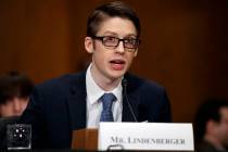 Ethan Lindenberger testifies during a Senate Committee on Health, Education, Labor, and Pensions hearing on Capitol Hill in Washington, Tuesday, March 5, 2019, to examine vaccines, focusing on pre ...