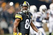 Pittsburgh Steelers wide receiver Antonio Brown, seen in December 2018. (AP Photo/Don Wright)