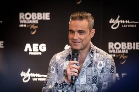 Robbie Williams is shown at Lakeside Restaurant at Wynn Las Vegas on Tuesday, March 5, 2019. (Erik Kabik Photography)