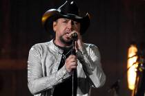 Jason Aldean performs "You Make It Easy" at the 53rd annual Academy of Country Music Awards at the MGM Grand Garden Arena on Sunday, April 15, 2018, in Las Vegas. (Chris Pizzello/Invision/AP)