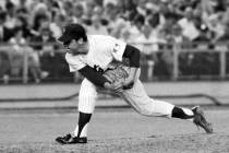 In this July 9, 1969, file photo, New York Mets right-handed pitcher Tom Seaver makes a second-inning delivery against the Chicago Cubs at New York's Shea Stadium where he hurled a one-hitter in a ...