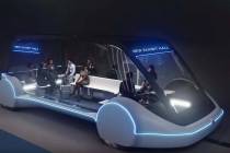 High-occupancy autonomous electric vehicles could run between exhibit halls at the Las Vegas Convention Center. (The Boring Company)