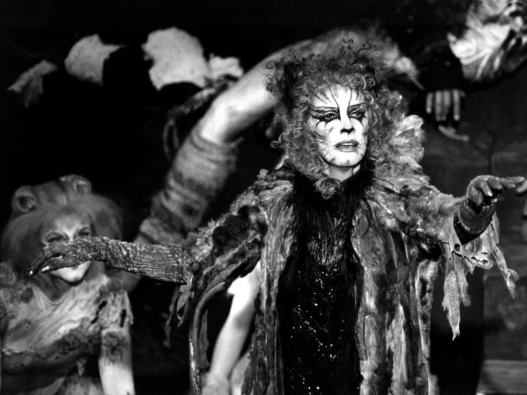 Actress-singer Betty Buckley performs in the role of Grizabella in the Broadway musical "Cats" at the 37th Annual Tony Awards ceremony at New York's Uris Theatre, June 5, 1983. Buckley won the Ton ...