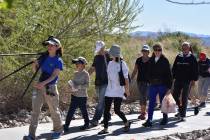 Visitors to Clark County Wetlands Park enjoy a bird walk. (Clark County)