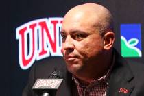 UNLV football coach Tony Sanchez announces early signees at the boardroom at the Thomas & Mack Center in Las Vegas on Wednesday, Dec. 19, 2018. Chase Stevens Las Vegas Review-Journal @cssteven ...