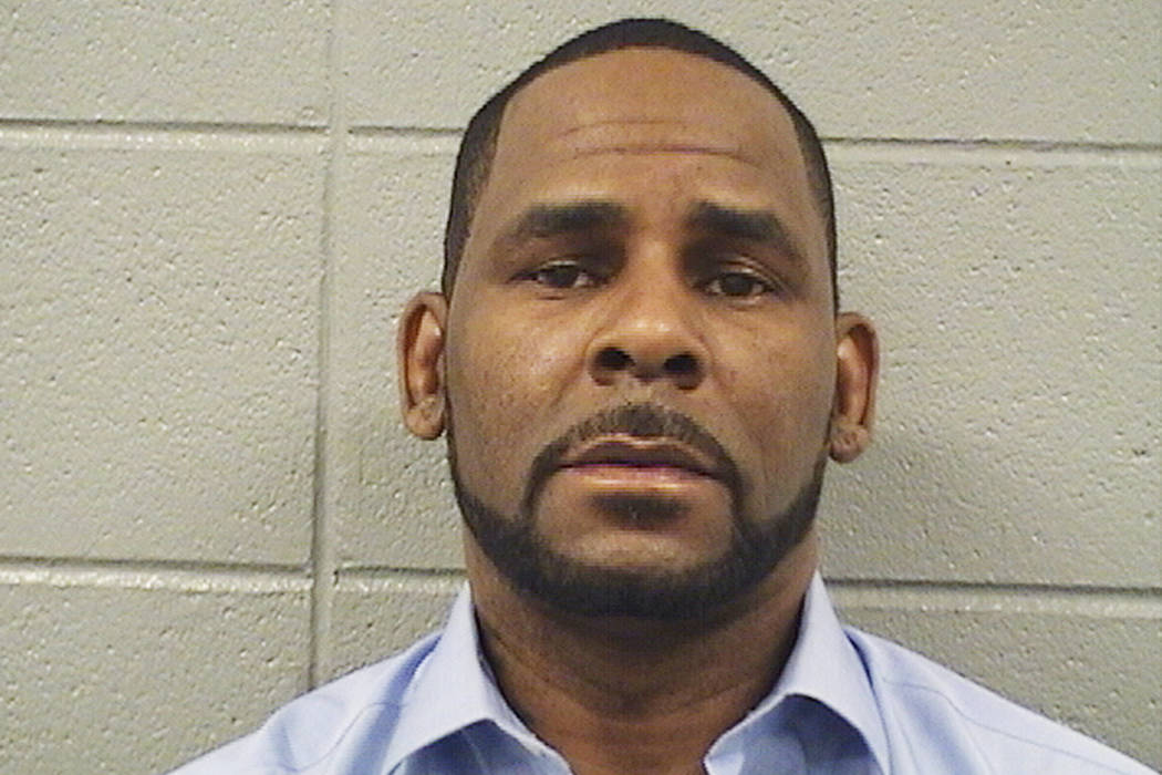 A booking photo released by the Cook County Sheriff’s Office is R. Kelly on Wednesday, March 6, 2019. (Cook County Sheriff’s Office via AP)