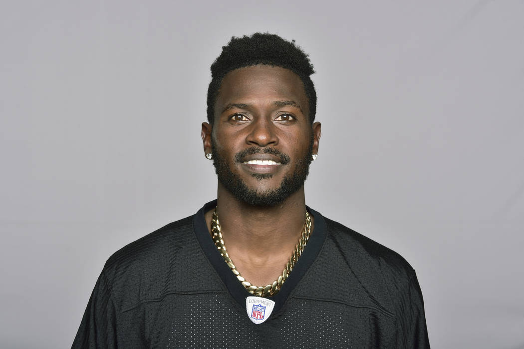 FILE - This is a June 18, 2018, file photo showing Antonio Brown of the Pittsburgh Steelers NFL football team. Steelers wide receiver Antonio Brown has ended his lengthy standoff with the team by ...