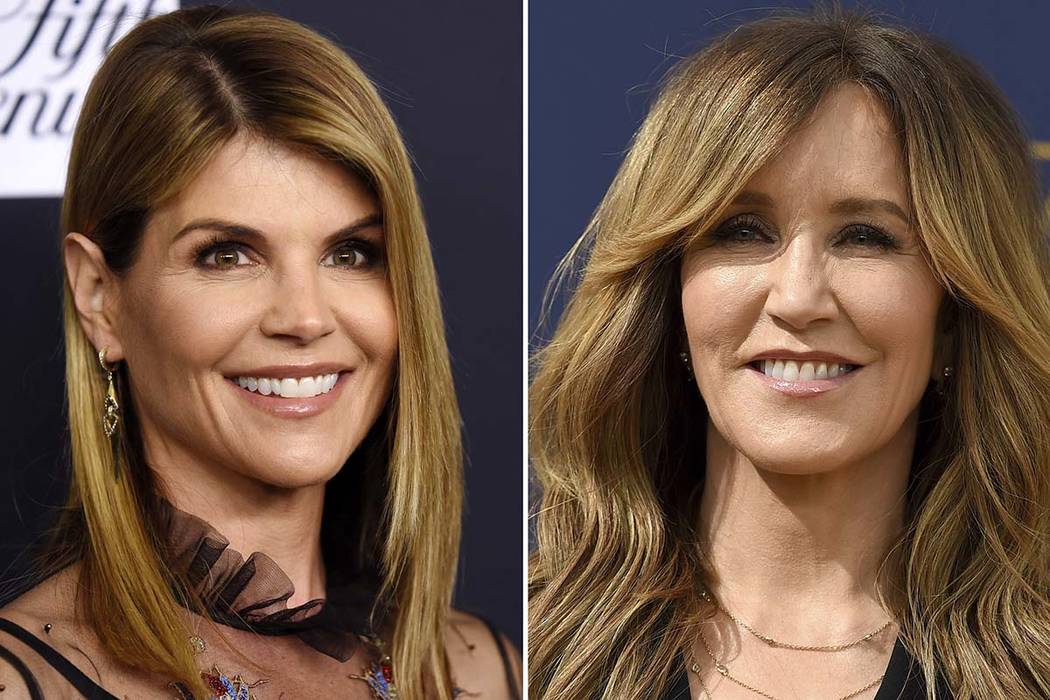 Actresses Lori Loughlin, left, and Felicity Huffman are among nearly 50 people indicted in a sweeping college admissions bribery scandal. Both were charged with conspiracy to commit mail fraud and ...