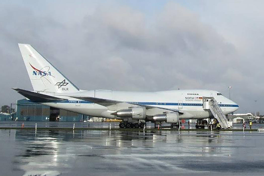 Pictured is a photo of SOPHIA, the highly modified Boeing 747SP aircraft that ambassadors will fly aboard during their training in the ambassador program. In this photo, SOFIA is being readied for ...