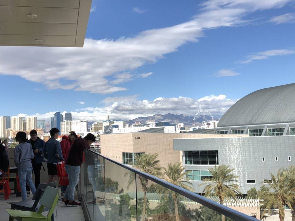 A group of students touring UNLV's Hospitality Hall during Latinx Scholars Day on Friday, March 8. (UNLV)