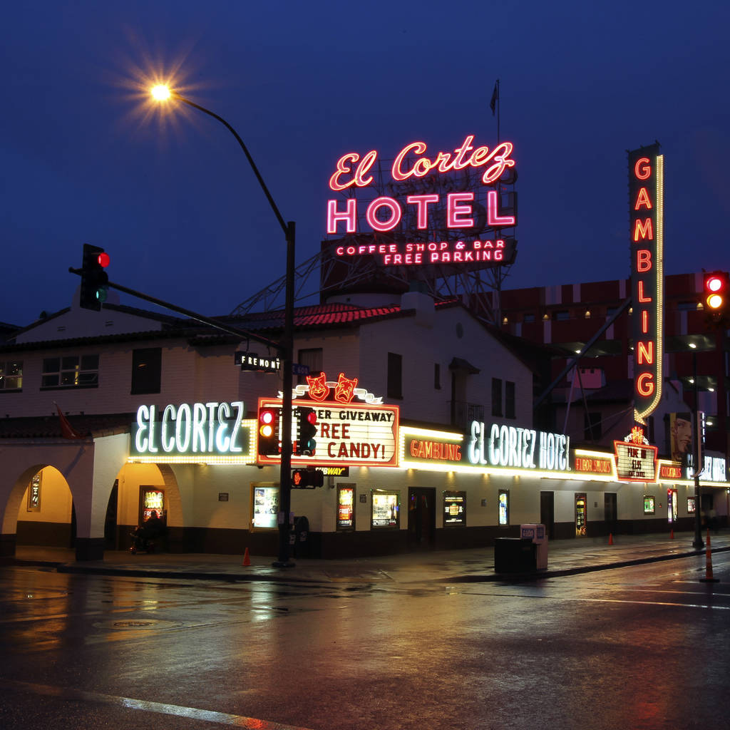 Las Vegas' oldest continuously operating casino, the El Cortez, sits at the corner of Fremont and 6th streets in downtown Las Vegas. (K.M. Cannon/Las Vegas Review-Journal)