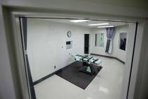 This Sept. 21, 2010, file photo shows the interior of the lethal injection facility at San Quentin State Prison in San Quentin, California. Gov. Gavin Newsom is expected to sign a moratorium on th ...