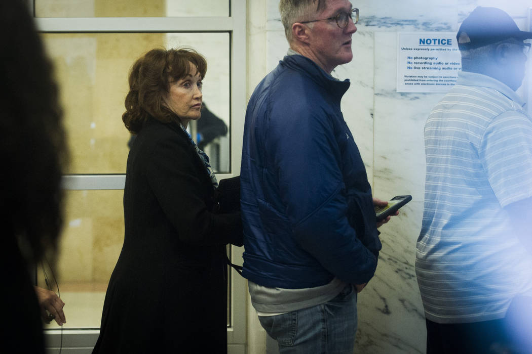 Paul Manafort's wife, Kathleen Manafort, waits to enter the U.S. District Court for Manafort's sentencing hearing in Washington, Wednesday, March 13, 2019. (Cliff Owen/AP)