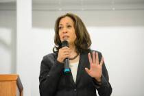 Sen. Kamala Harris, D-Calif., speaks during an event in St. George, S.C., on Saturday, March 9, 2019. (AP Photo/Meg Kinnard)