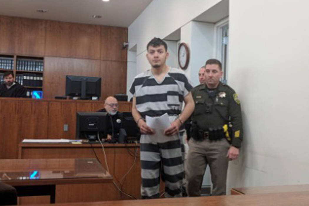 Wilber Ernesto Martinez-Guzman, 19, from El Salvador, was arraigned in front of Judge Tom Armstrong in Carson City Justice Court on Jan. 24, 2019, on burglary, stolen property and other charges co ...