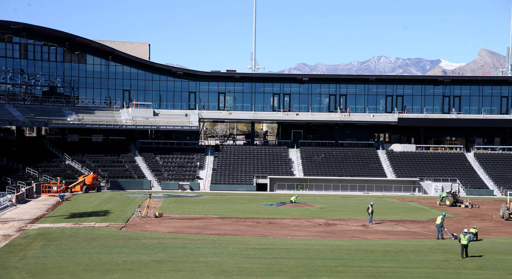 Field work continues at Las Vegas Ballpark Thursday, March 14, 2019. (K.M. Cannon/Las Vegas Review-Journal) @KMCannonPhoto